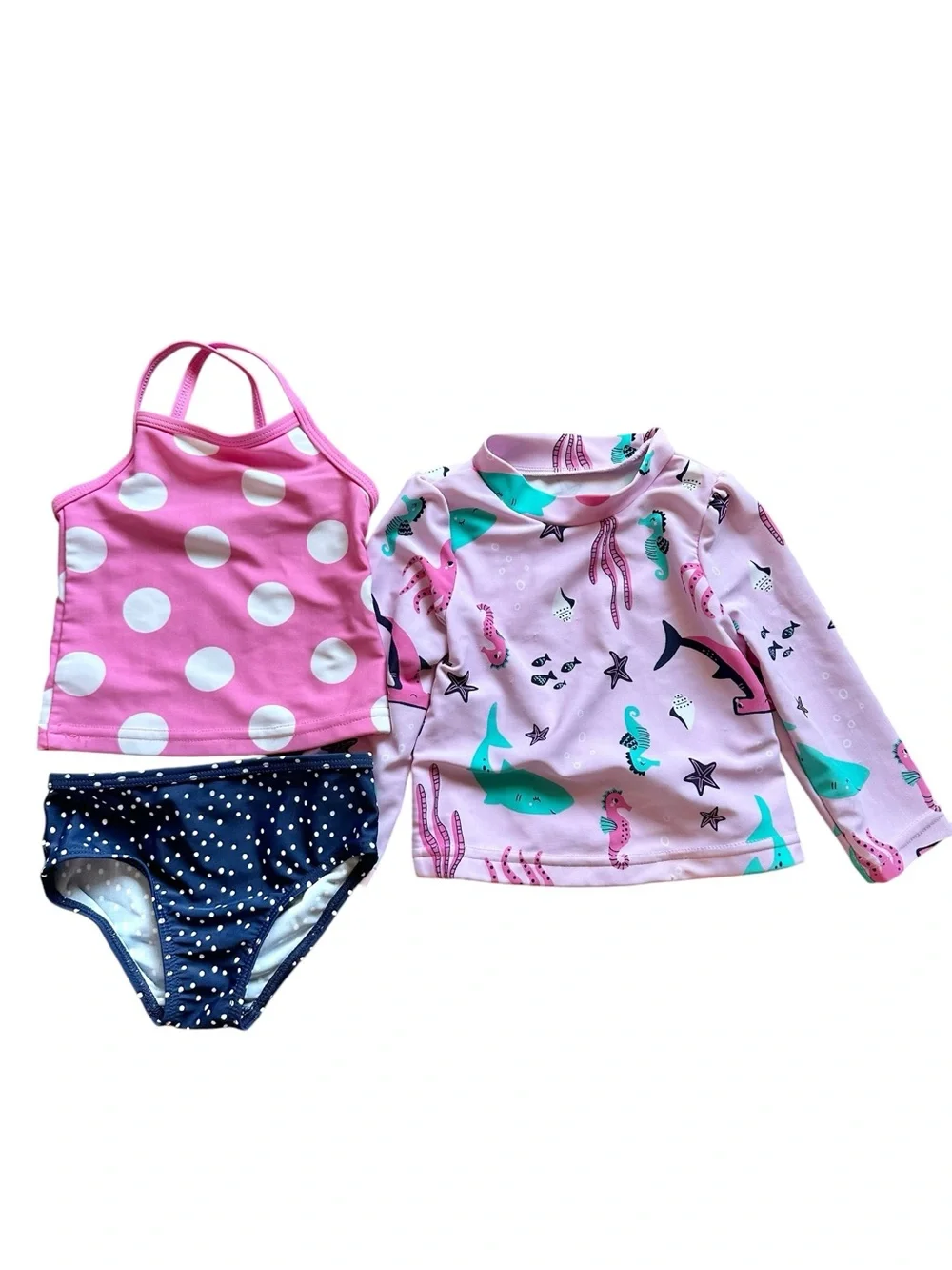 Simple Joys Carter’s Swim lot size 3-6 months rashguard and tankini